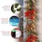9' X 12" Pre-lit Decorative Collection Tartan Plaid Artificial Christmas Garland with Cones, Red Berries, Poinsettias and Soft White LED